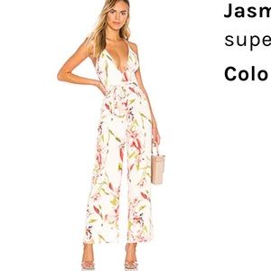 Superdown floral printed jumpsuit XS